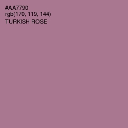 #AA7790 - Turkish Rose Color Image